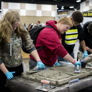 Students interact with exhibits at the 10th annual Pierce County Career Day on Nov. 8, 2017.