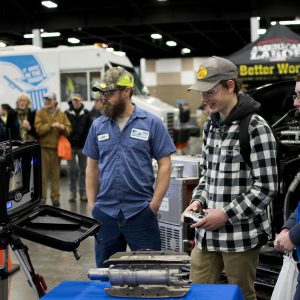 Students interact with exhibits at the 10th annual Pierce County Career Day on Nov. 8, 2017.