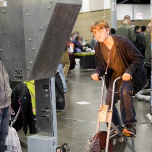 Students interact with exhibits at the 10th annual Pierce County Career Day on Nov. 8, 2017.