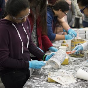 Students interact with exhibits at the 10th annual Pierce County Career Day on Nov. 8, 2017.