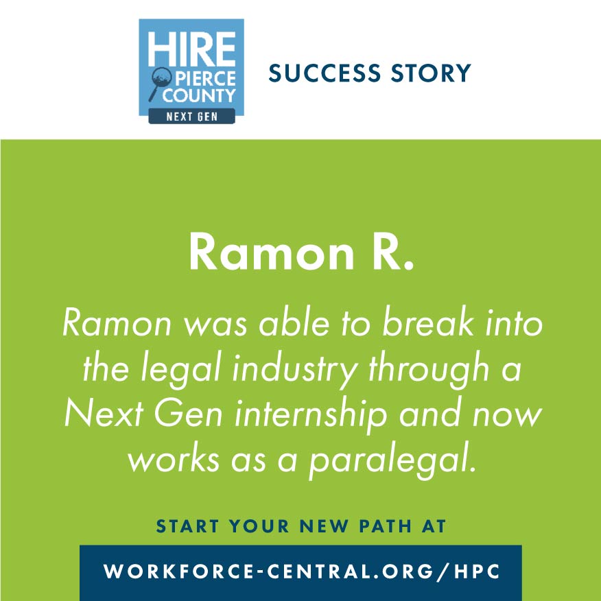Ramon exited the program early because he was offered a full-time position with the organization as a paralegal.