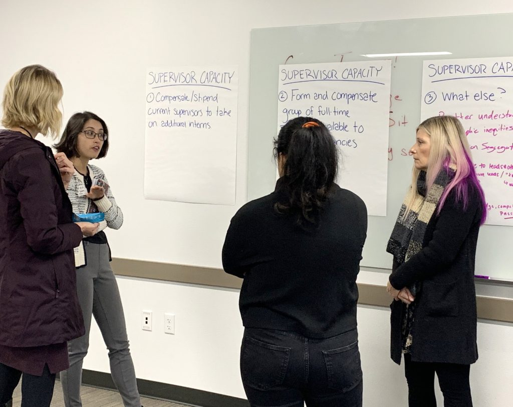 Behavior Health practitioners meeting with WorkForce Central staff members.